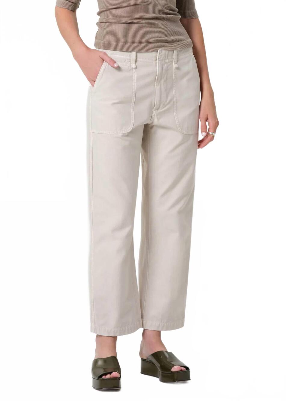 NEW CITIZENS OF HUMANITY winslow utility pants in pale stone